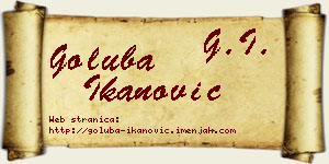 Goluba Ikanović vizit kartica